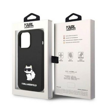 KARL LAGERFELD Handyhülle Case iPhone 14 Pro Katze Silikon 6,1 Zoll, Kantenschutz