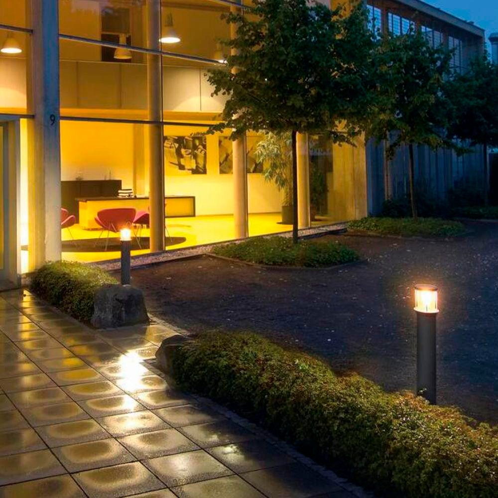 SLV Außen-Stehlampe Wegeleuchte Otos, Aluminium, E27, anthrazit