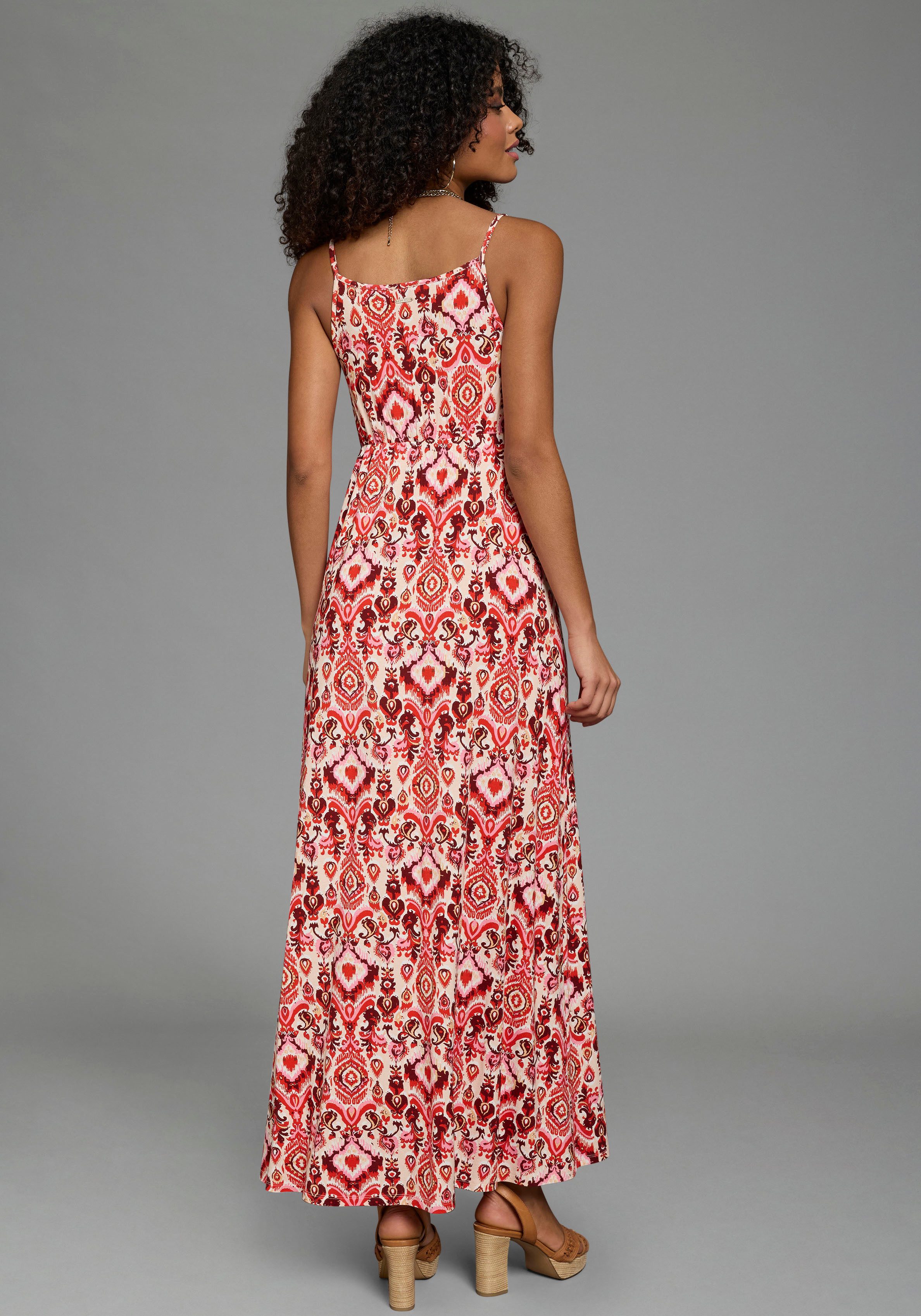 Laura Scott Sommerkleid mit Spaghetti-Trägern, aus Viskose und Elasthan, ge günstig online kaufen