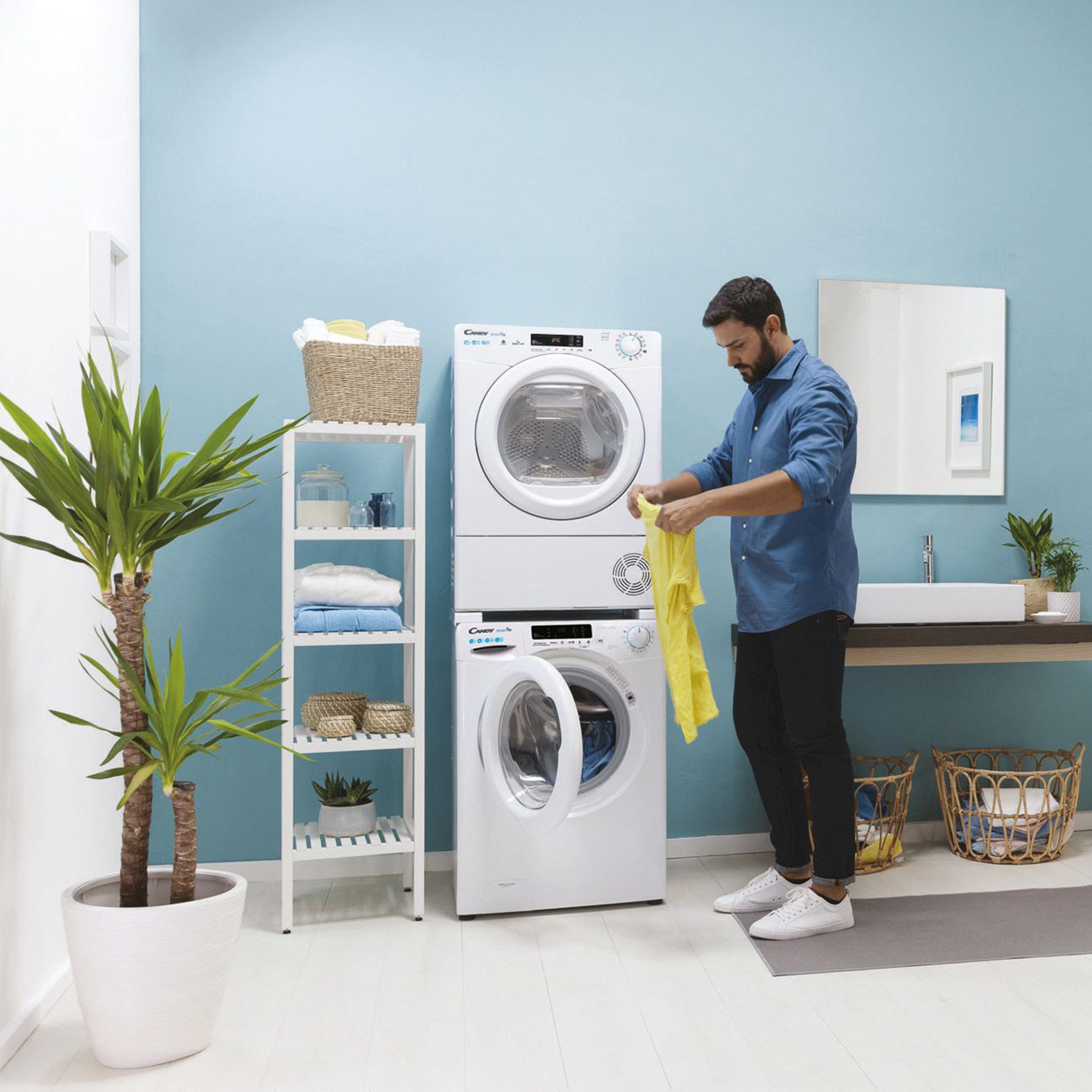 Candy Kondenstrockner CSOE C10DG-S, Wi-Fi + Bluetooth, Mengenautomatik, Startzeitvorwahl