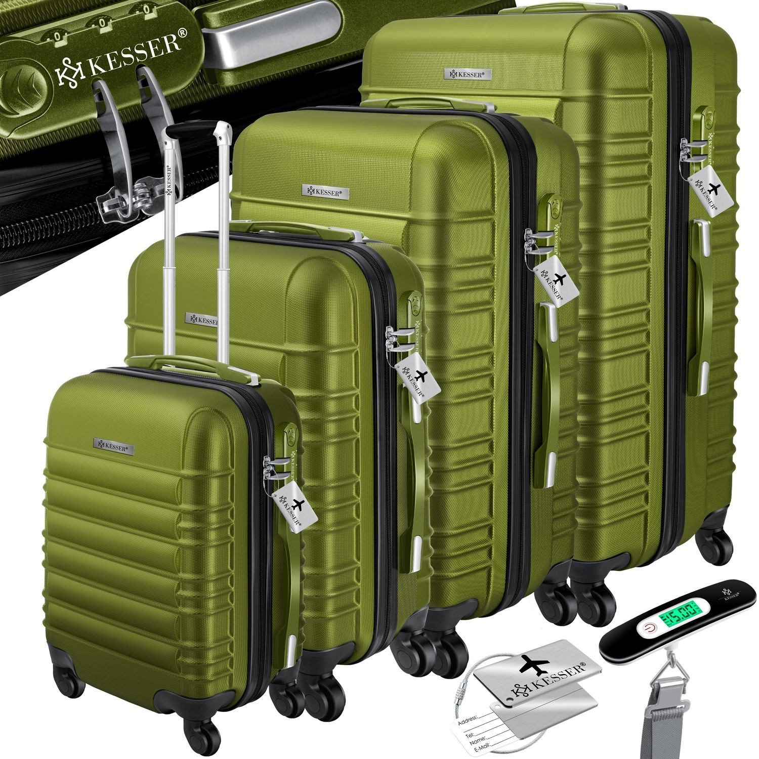 KESSER Kofferset, 4 Rollen, (4 tlg), günstig online kaufen