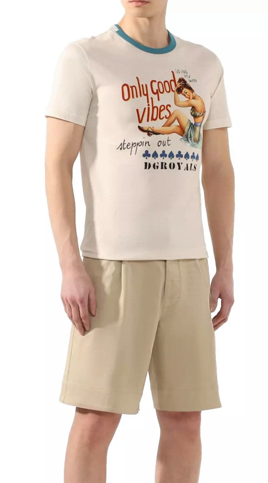 Dsquared2 Бермуды Loose Safari Chino Gabardine Kurze Hose Drei Eingrifftaschen und eine Klappentasche mit Druckknopf