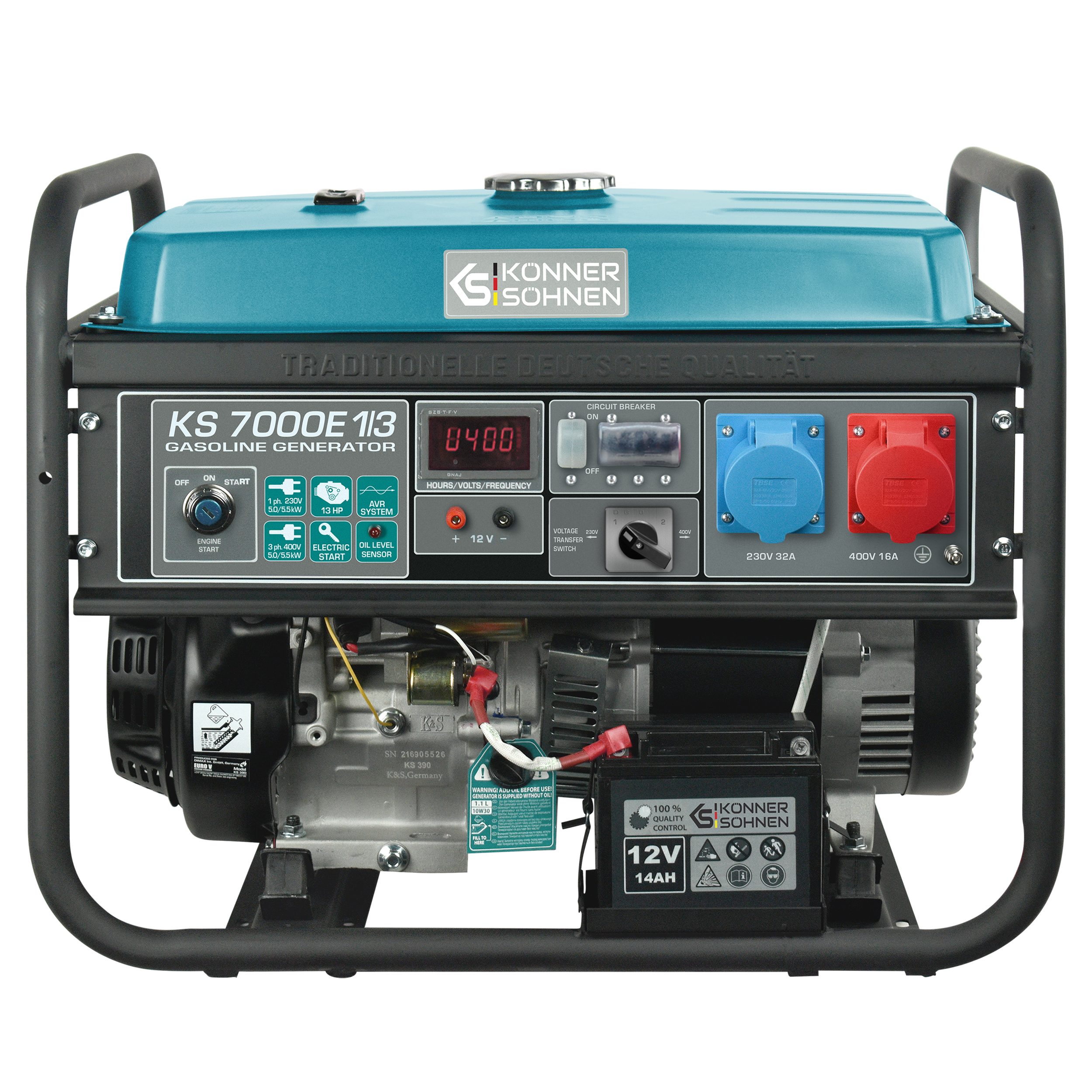 4-Takt H-8500W Benzin Stromerzeuger Generator Stromgenerator  Notstromaggregat