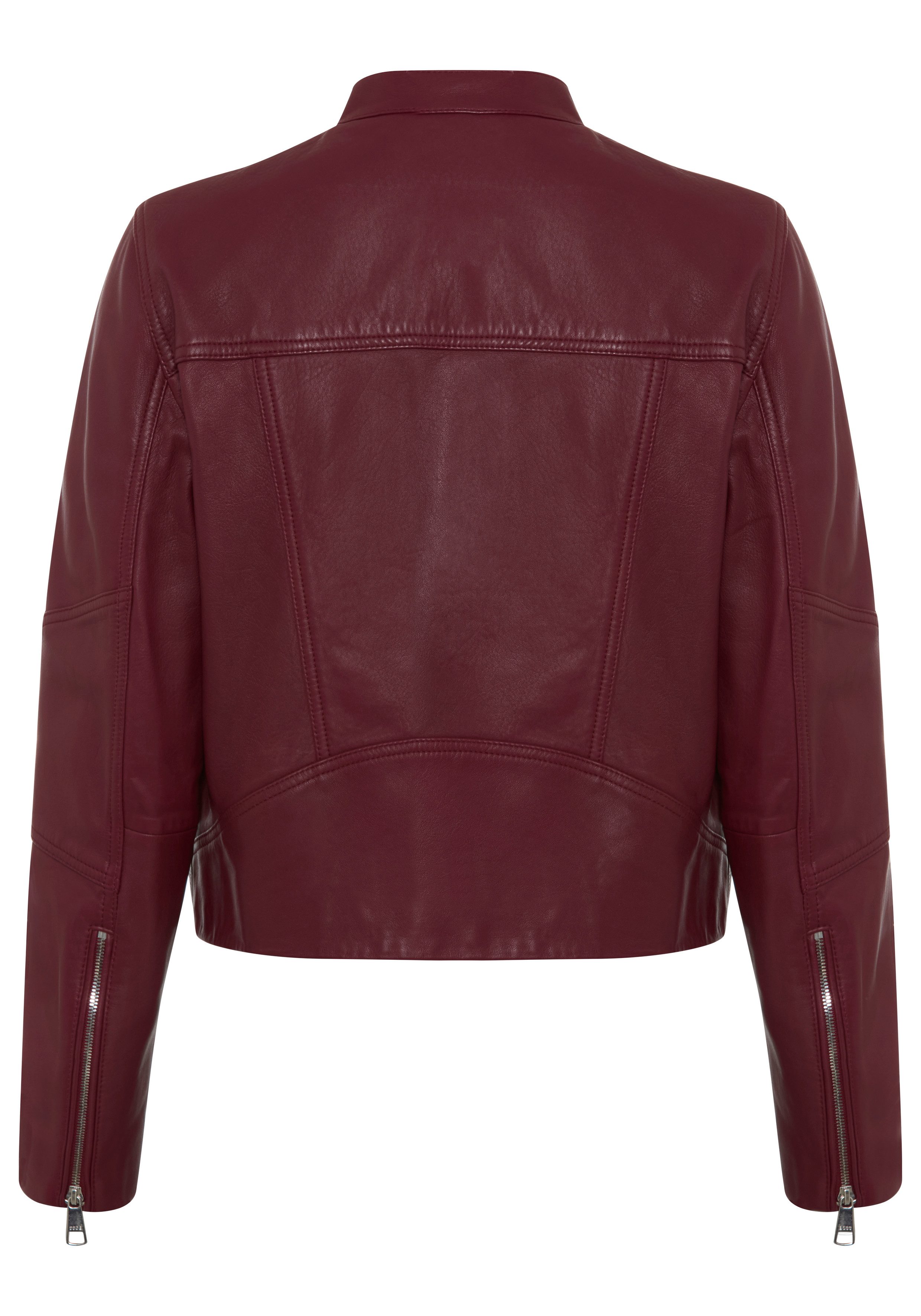 BOSS ORANGE Lederjacke Saleste Premium Damenmode aus fein genarbtem Leder