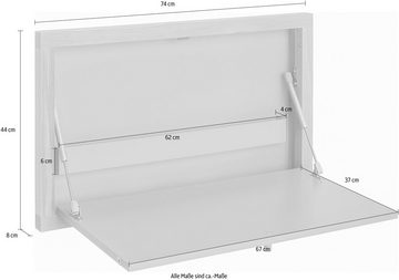 Woodman Klapptisch Brenta, zum aufklappen, platzsparend, Rahmen aus massiver Eiche