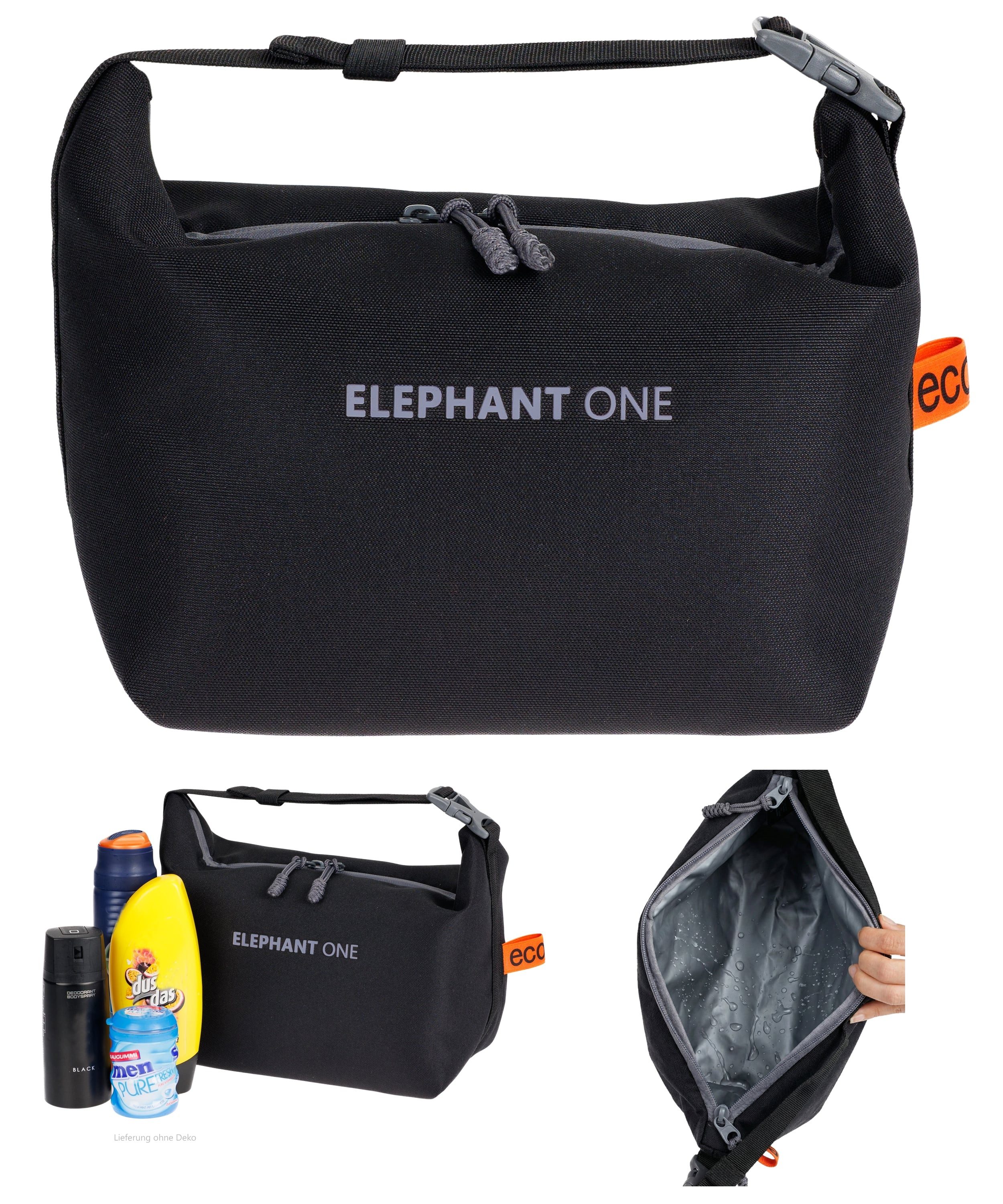 ELEPHANT Kulturbeutel Kulturtasche groß Kosmetiktasche Washbag wasserabweisend, Reisetasche Saunatasche Sport Reise Travel One ECO 13130