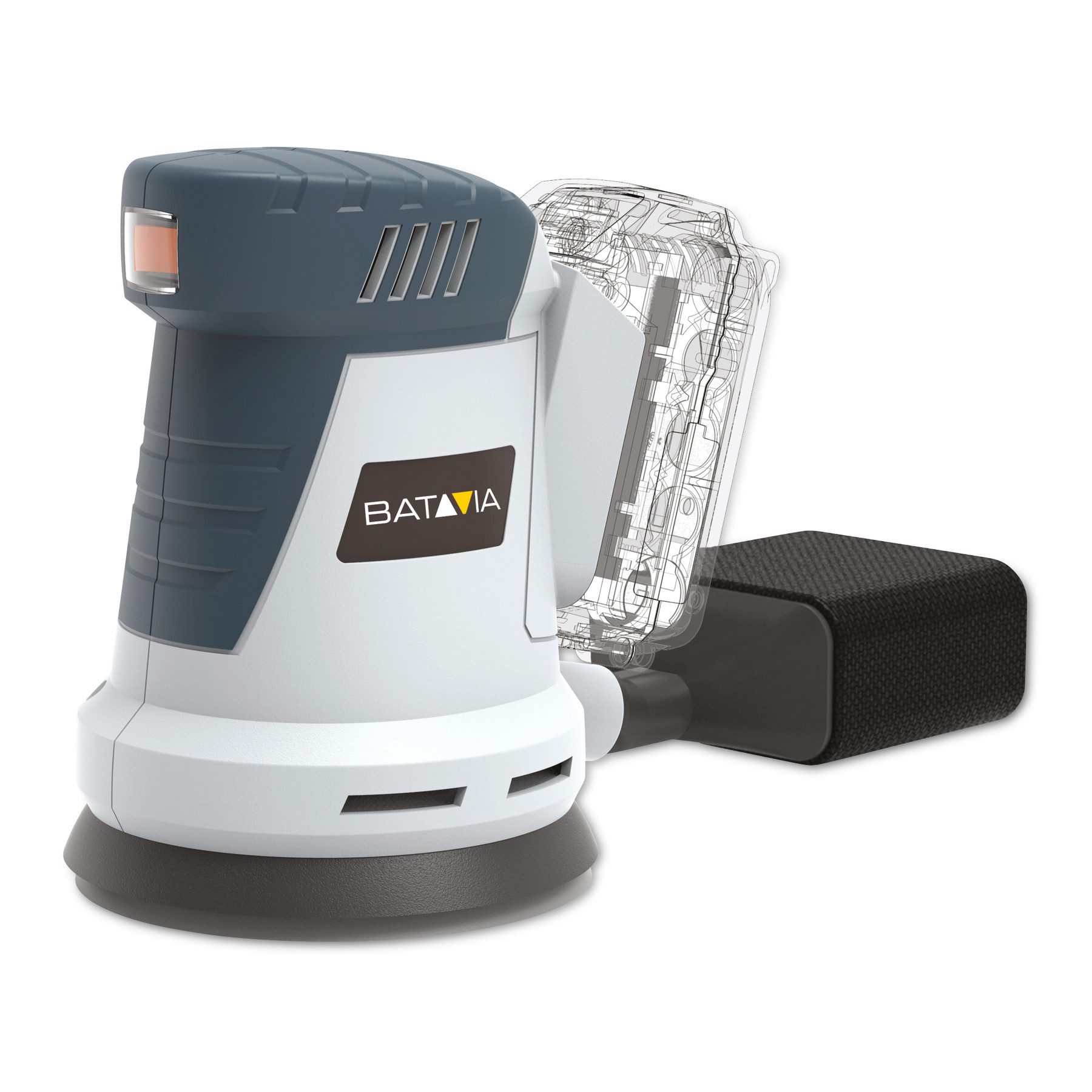 Batavia Akku-Exzenterschleifer BATAVIA Akku-Exzenterschleifer, Solo