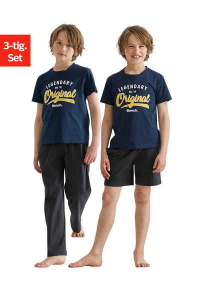 Bench. Pyjama (Set) Sommer T-Shirt mit Shorts und langer Hose