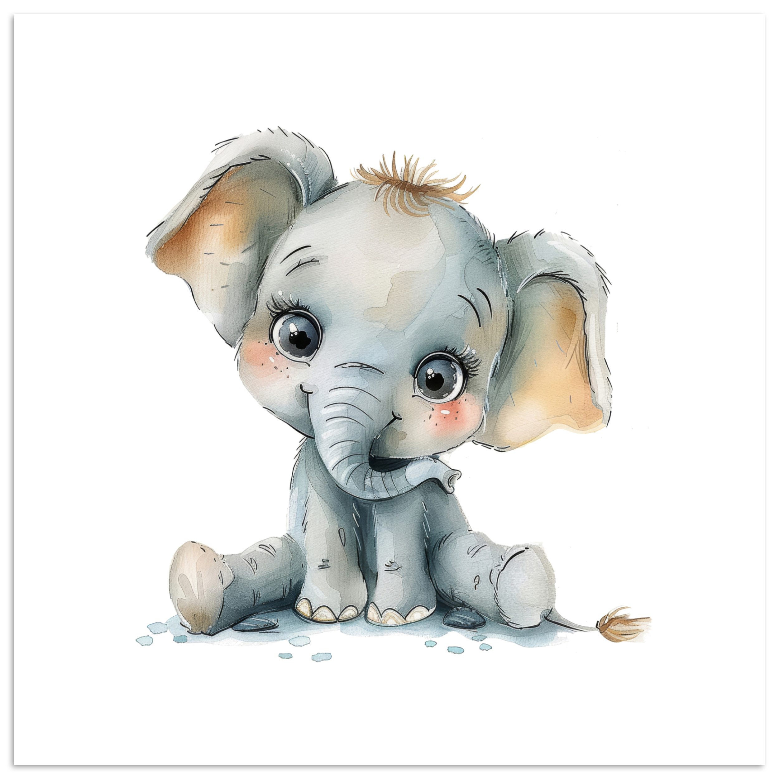 Poster Elefant - Tierbaby