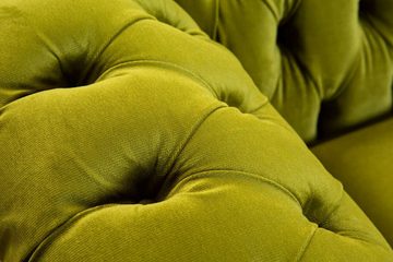 JVmoebel Chesterfield-Sofa Chesterfield Couch Textil Couchen 100 Farben zur Auswahl Dreisitzer, Die Rückenlehne mit Knöpfen.