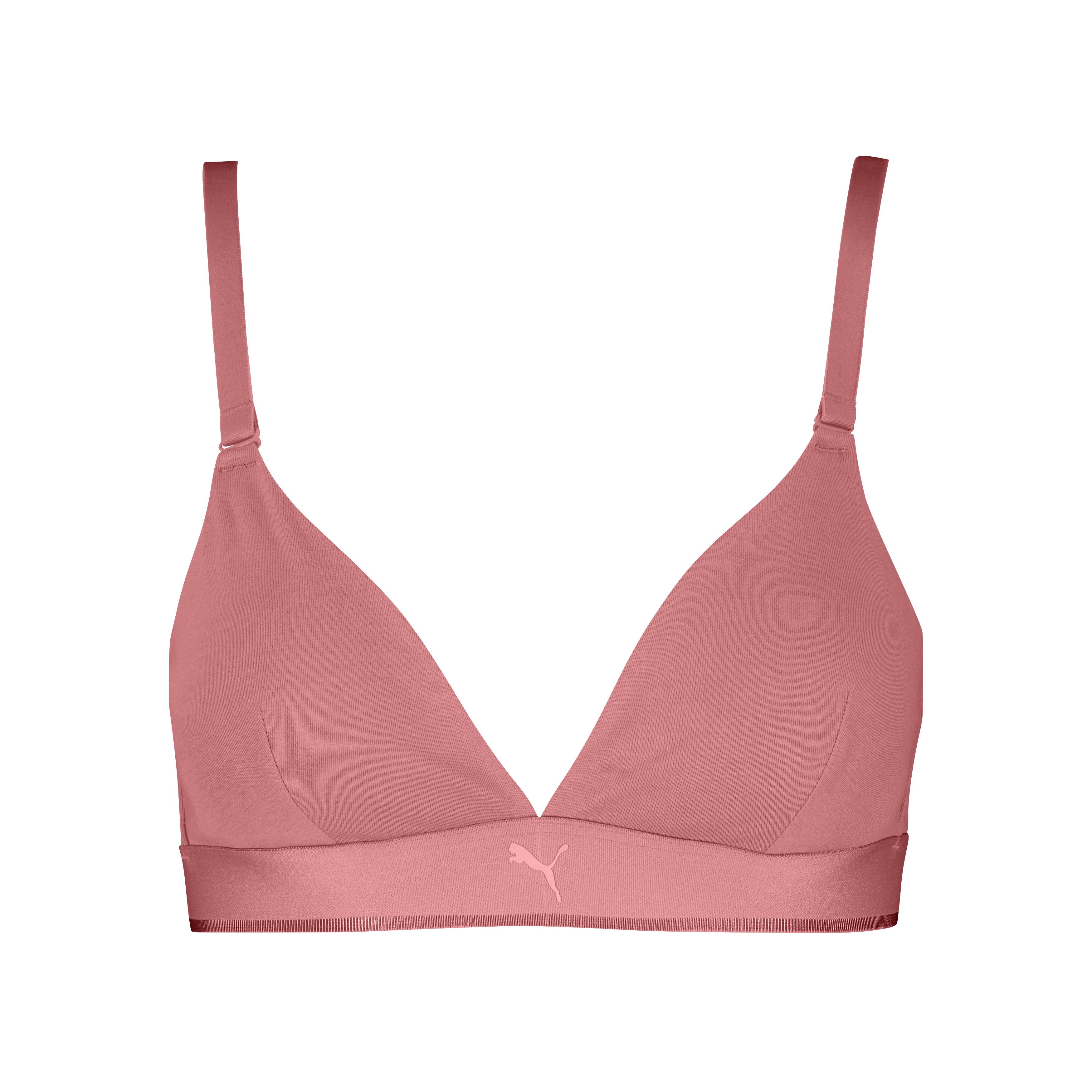 PUMA Bügelloser BH PUMA WOMEN COTTON TRIANGLE BRALETTE herausnehmbare gepolsterte Cups für anpassungsfähigen Look