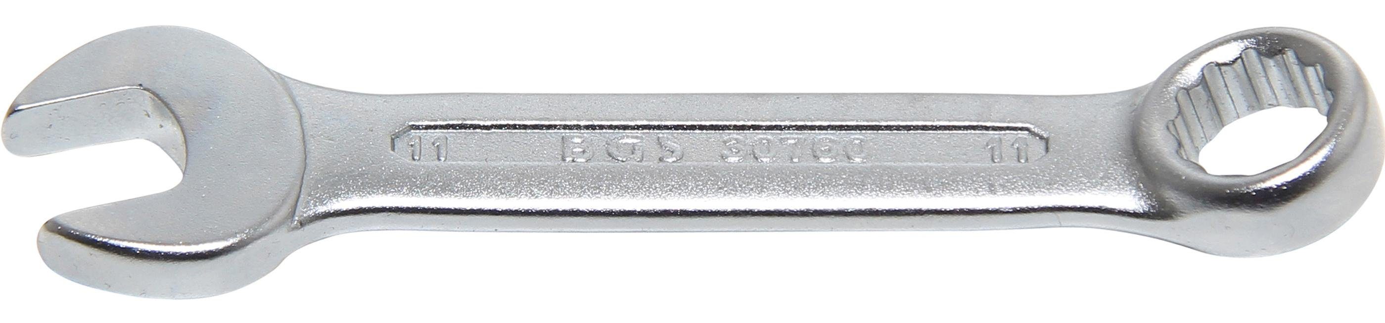 BGS technic Maulschlüssel Maul-Ringschlüssel, kurz, 11 mm extra SW