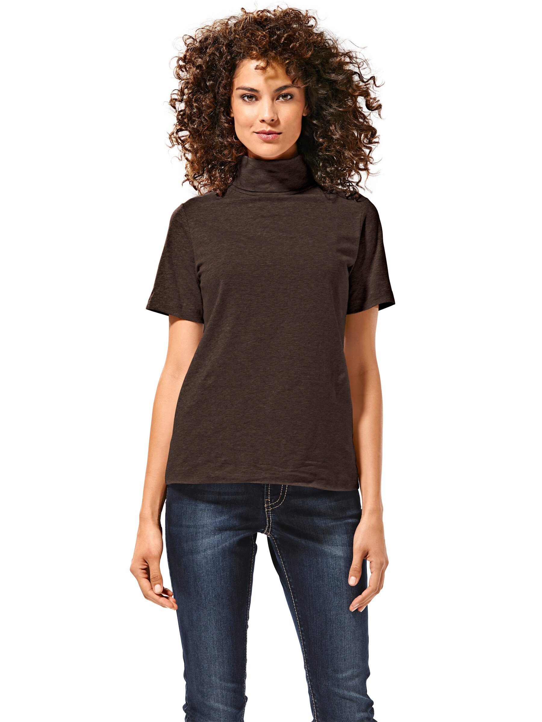 heine T-Shirt Rollkragen-Shirt Kurzarm