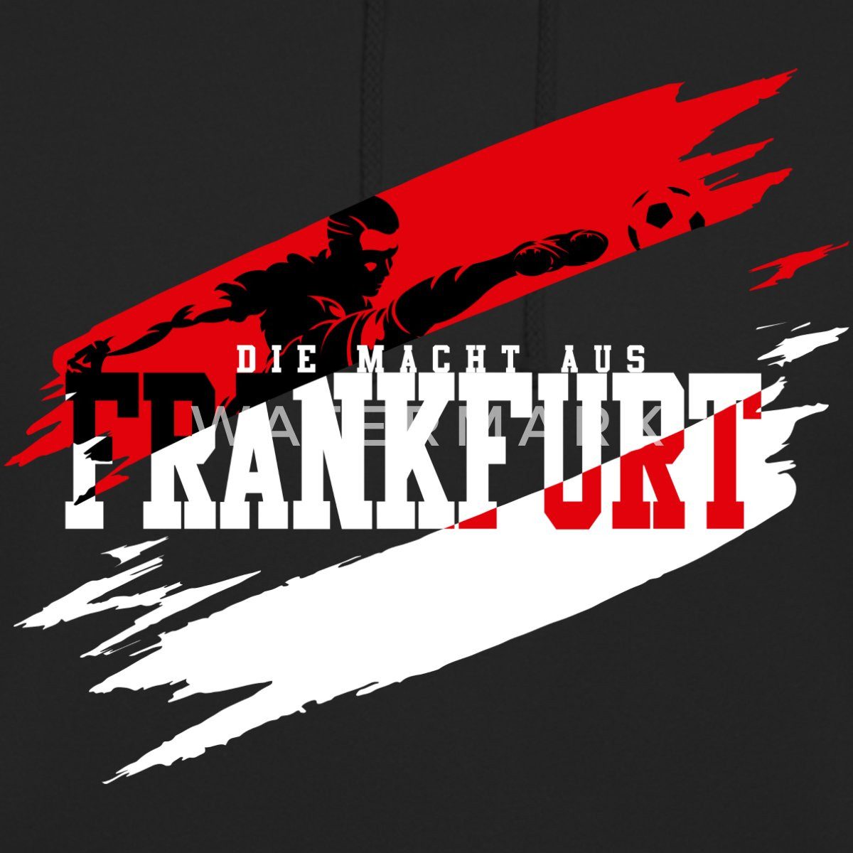 Spreadshirt Hoodie Die Macht Aus Frankfurt Fußball Fan Unisex Hoodie (1-tlg)