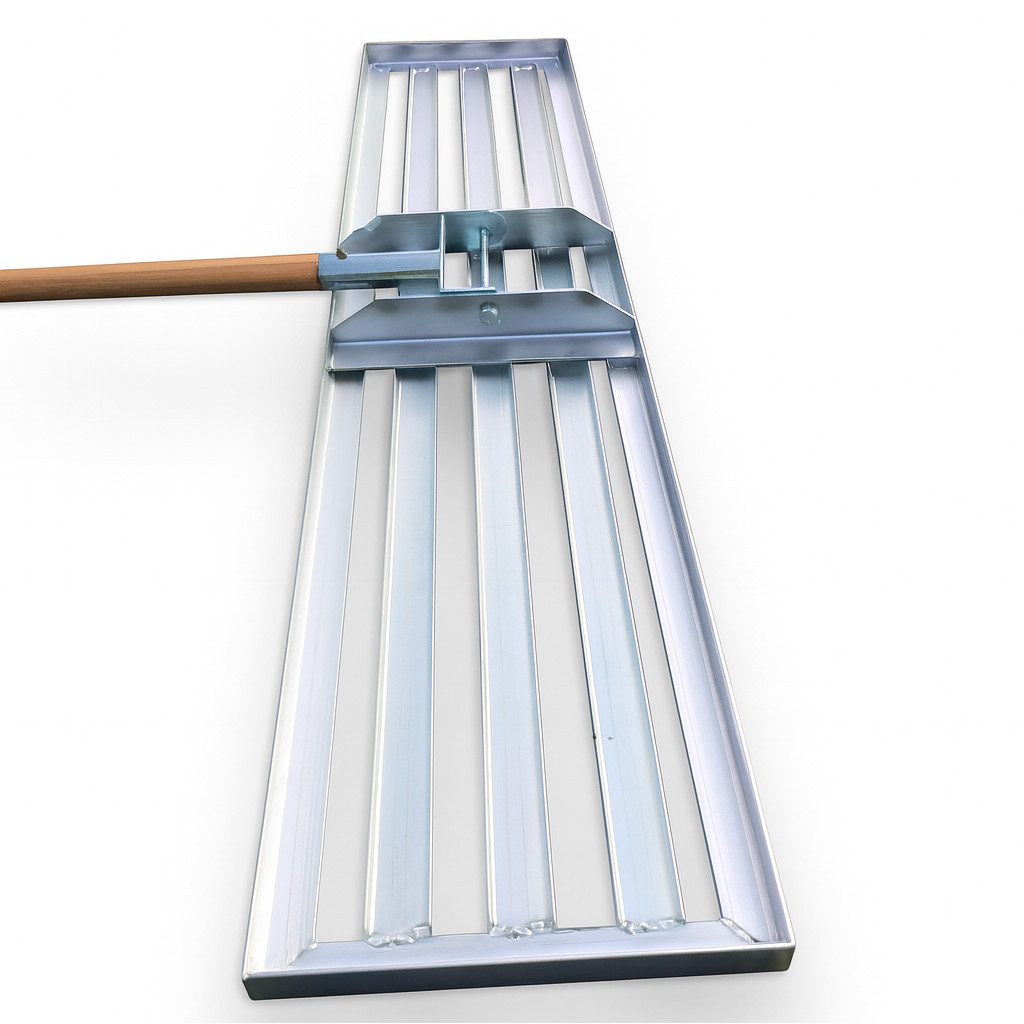 SattesGrün Rasenrechen Rasenrakel Rakel zum Sanden, (Rasenrakel ohne Stiel), Levelingrake Flächenebner Leveler Lawnleveling aus verzinktem Stahl