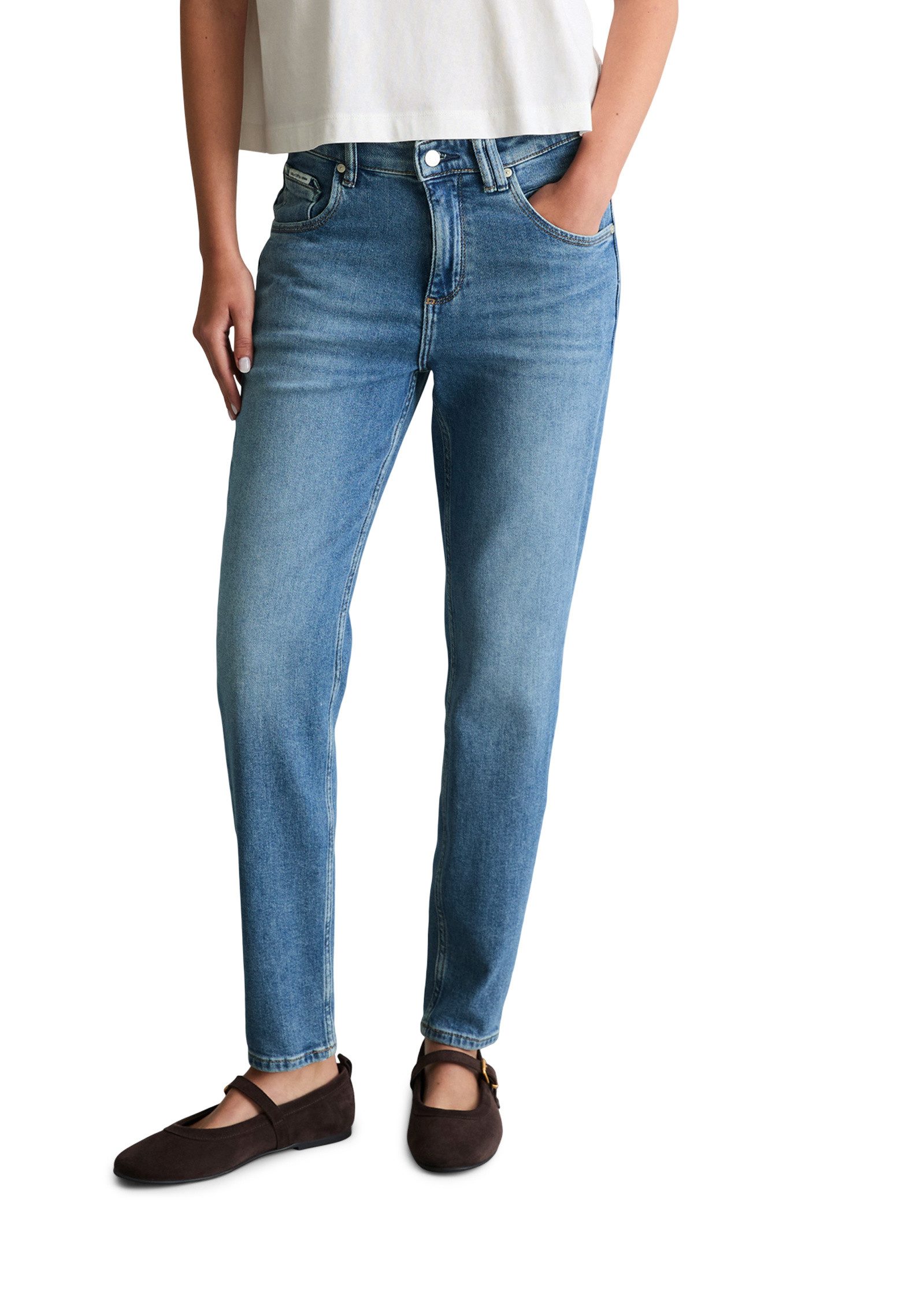 Marc O'Polo DENIM Boyfriend-Jeans aus Organic Cotton-Lyocell-Mix
