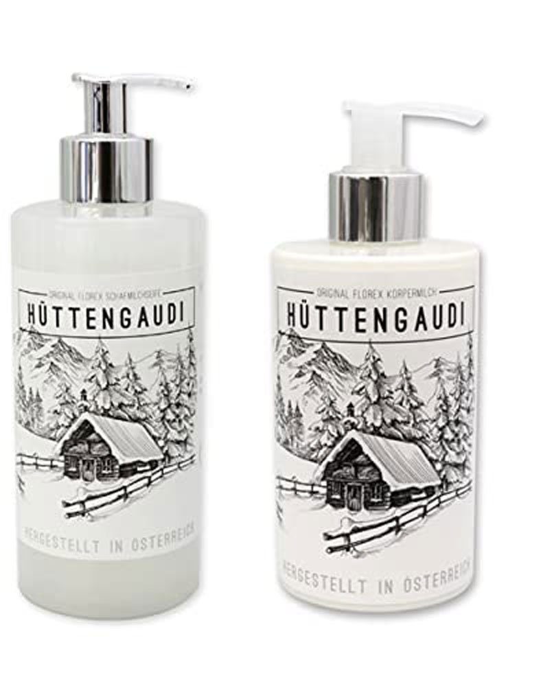 Steinnacher Bärbel Seifen-Set Florex Schafmilch Hüttengaudi flüssige Seife und Bodymilk