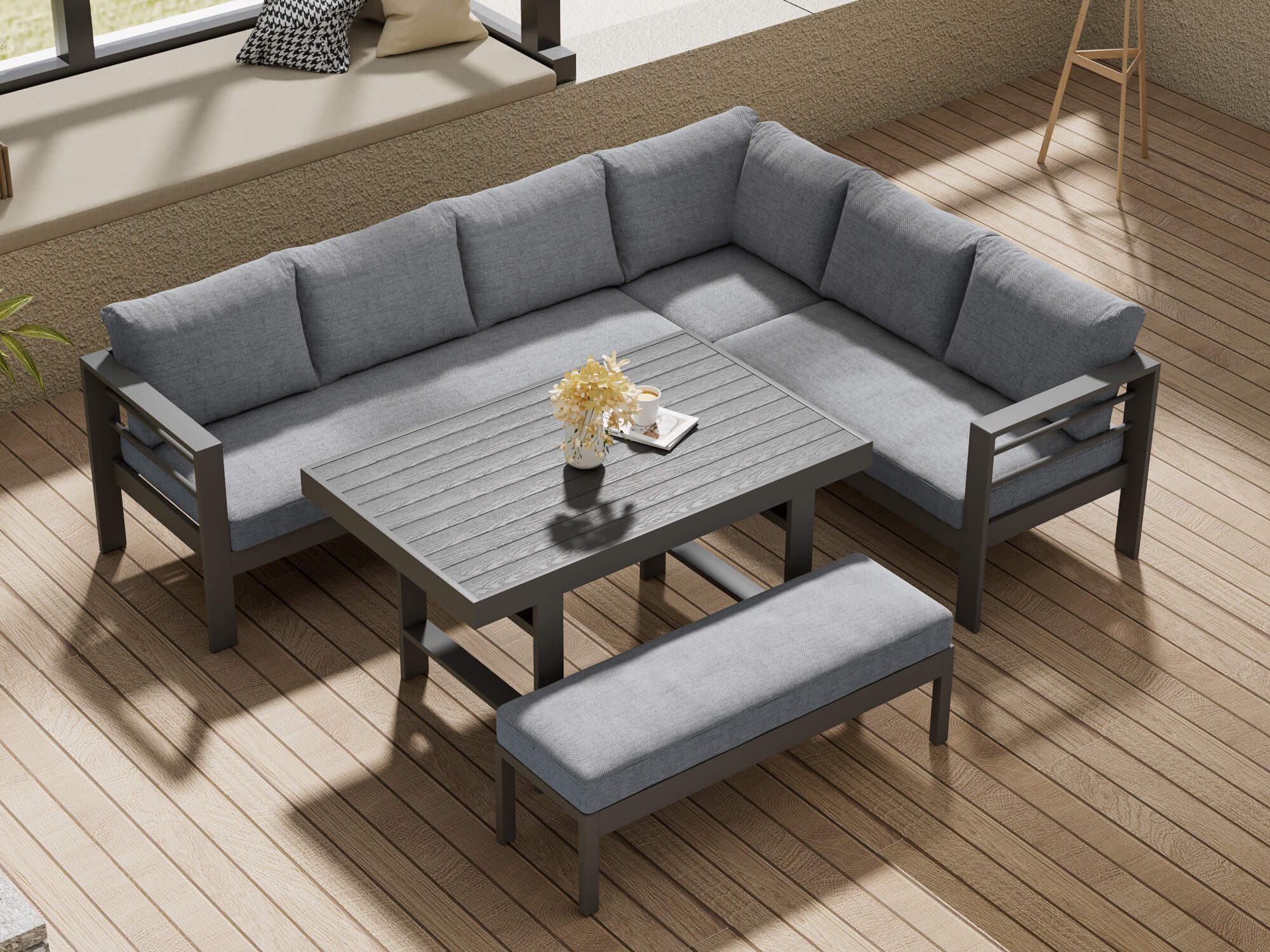 MeXo Gartenlounge-Set Gartenmöbel Set 6-8 Personen günstig online kaufen