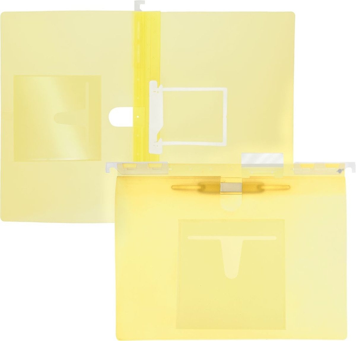 Hefter Multi-Hängehefter A4 PP U-Clip/Heftzunge gelb transluzent.