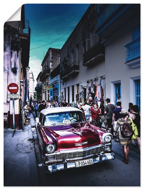 Artland Wandbild »Leben in Havanna«, Auto (1 Stück), in vielen Größen & Produktarten - Alubild / Outdoorbild für den Außenbereich, Leinwandbild, Poster, Wandaufkleber / Wandtattoo auch für Badezimmer geeignet-Otto