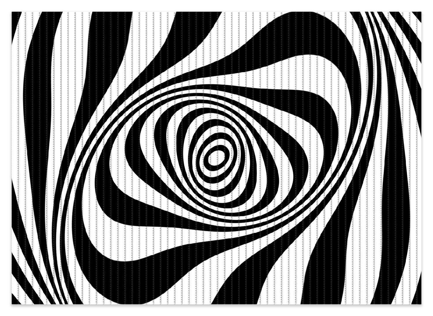 Schaum-Badematte Optische Täuschung - Zebra Muster - schwarz weiß Wallario, Höhe 5.5 mm, rutschhemmend, geeignet für Fußbodenheizungen, Polymer-Schaum, rechteckig