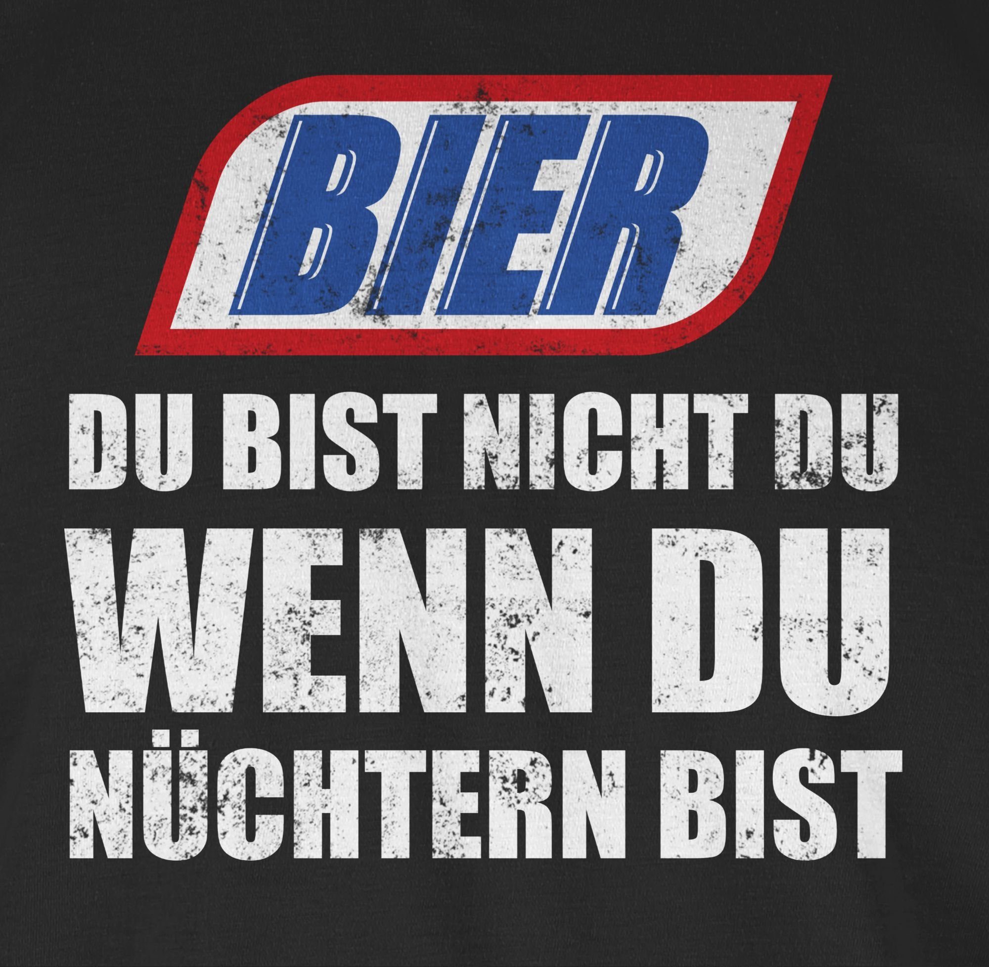bist Shirtracer Party T-Shirt wenn du Schwarz Alkohol Herren nicht du Vintage Bier bist & 01 nüchtern Du