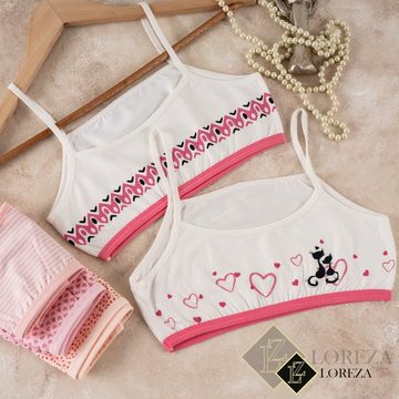 LOREZA Bustier 5er Set Mädchen Bustier BH - Mix - Bunt (Set, 5-tlg)