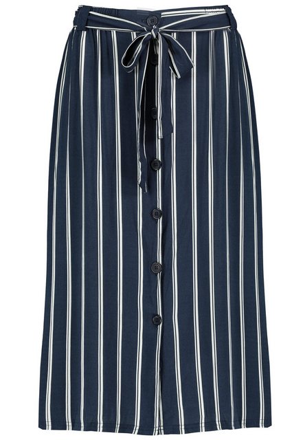 Eight2Nine Sommerrock Gestreiftes Design mit Kordelzug und Knopfleiste Long günstig online kaufen