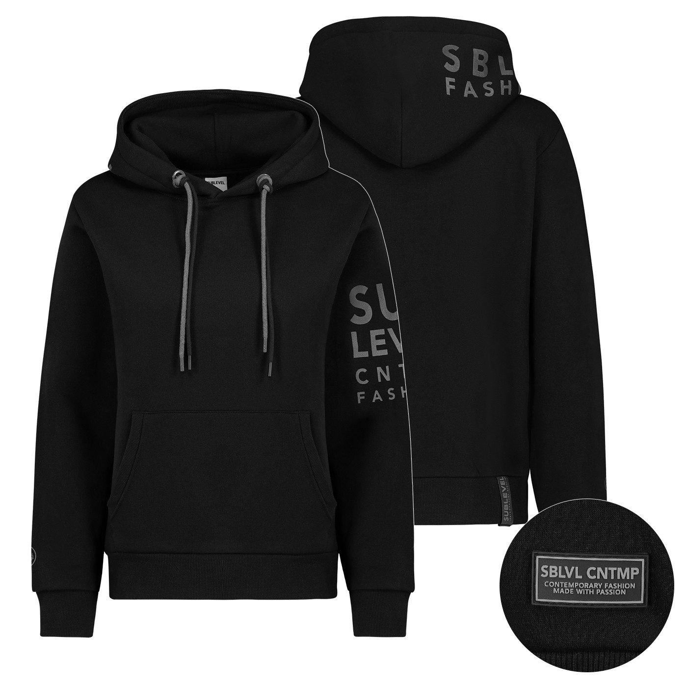 SUBLEVEL Hoodie Sublevel Hoodie Sweater Kapuzenpullover Übergangs Kapuzen S günstig online kaufen