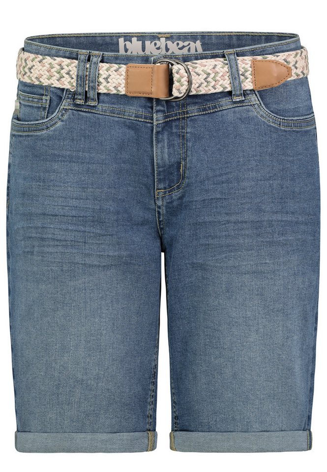 SUBLEVEL Shorts Damen Jeans Bermudas kurze Hose Baumwolle Sommer Stoff