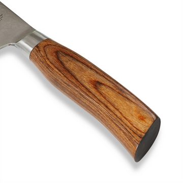 Wakoli Kochmesser Edib Pro Damast BBQ- & Blockmesser I 20cm Klinge I Pakkaholzgriff