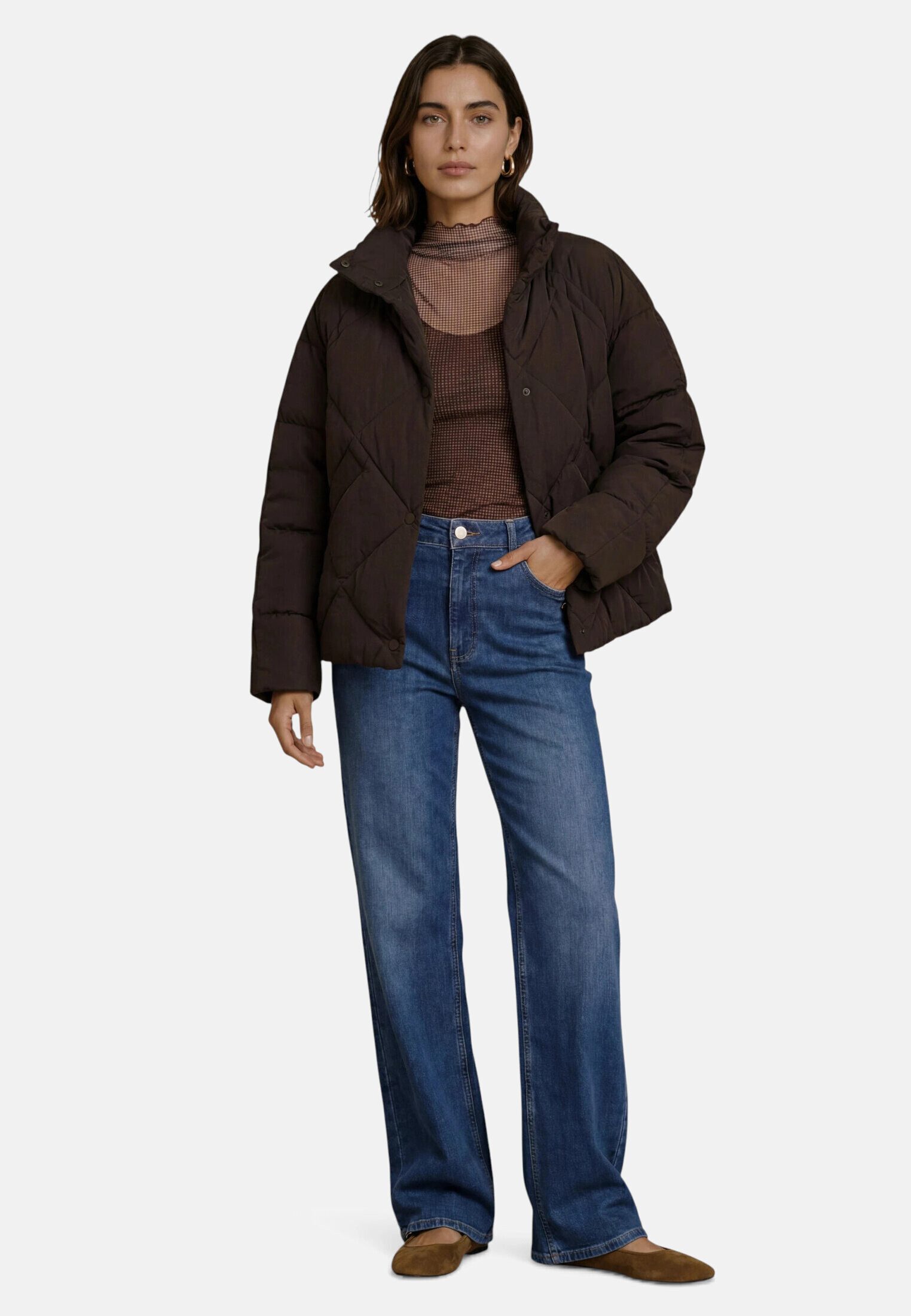 Zero Steppjacke Damen mit Stehkragen