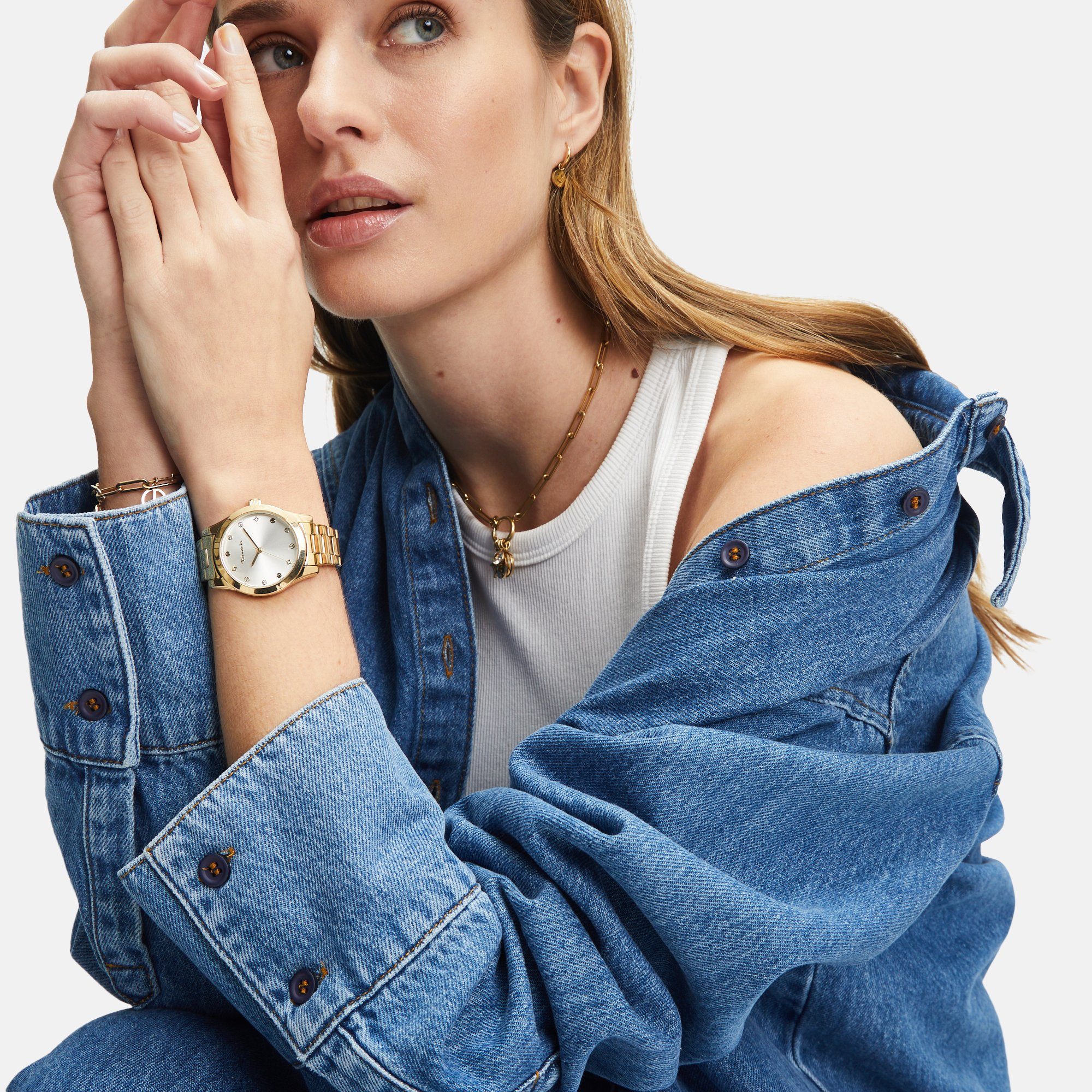 Tamaris Edelstahlkette Edelstahl goldfar...