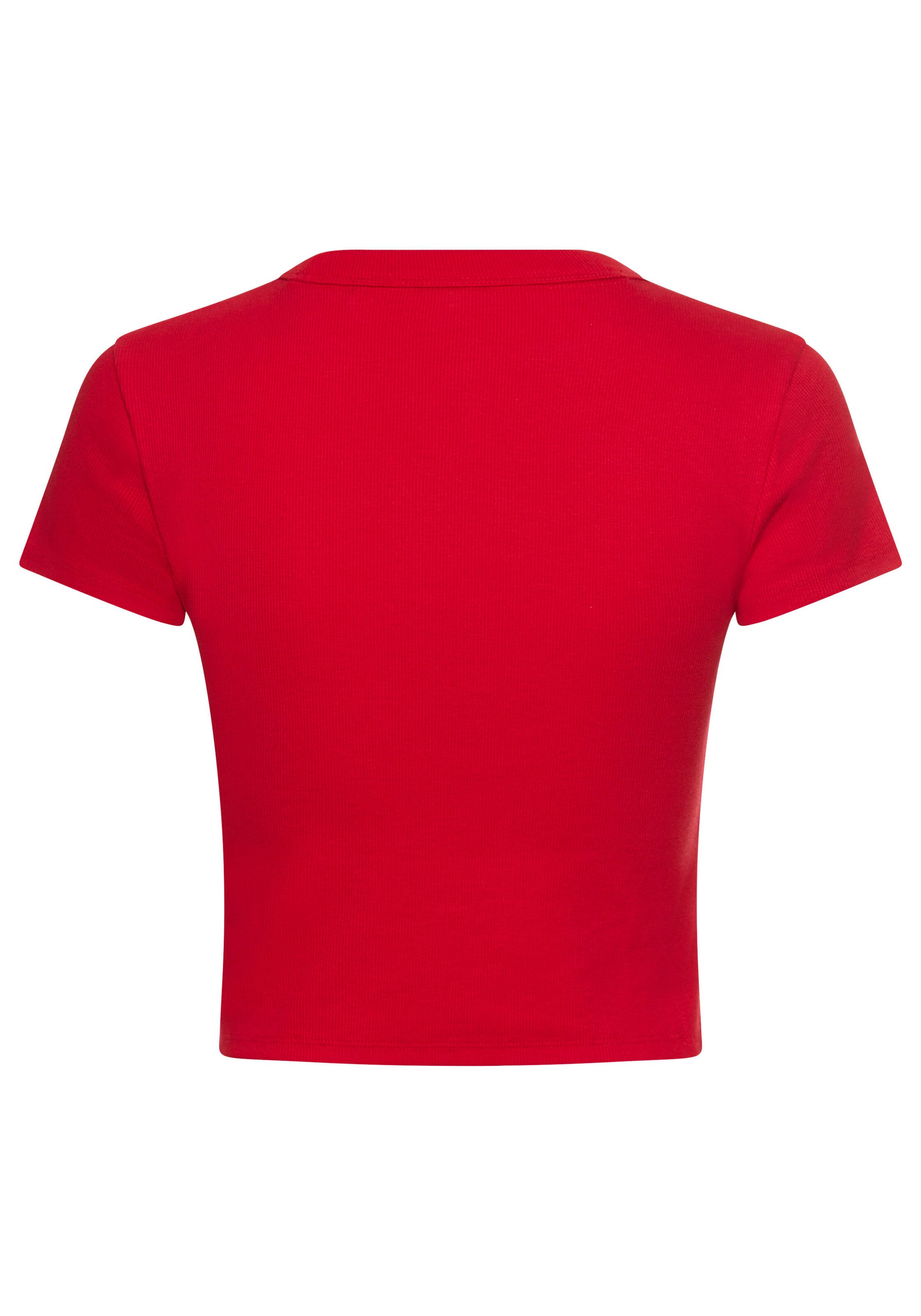 HUGO Blue T-Shirt Baby Tee in verkürzter Länge