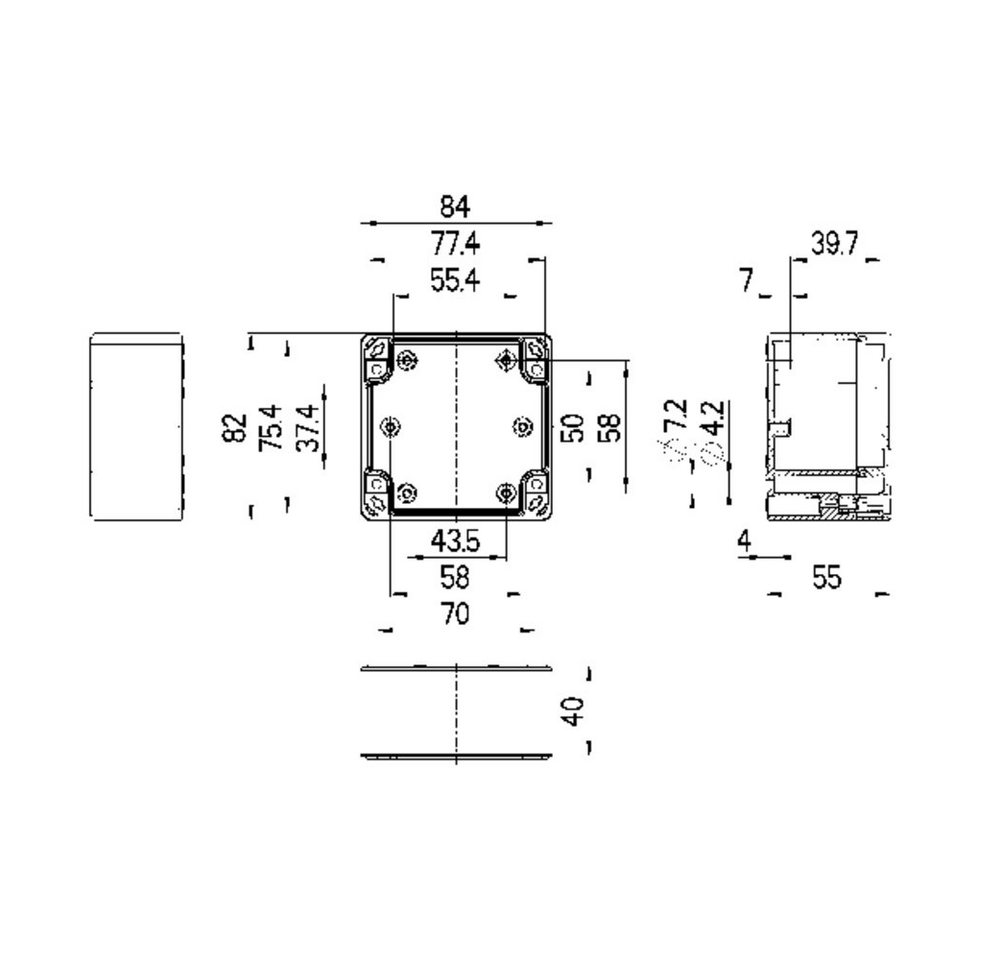 Thumbnail - SPELSBERG Spelsberg TG PC 88-6-to Installations-Gehäuse 84 x 82 x 55 Polycarbon Steckdosenverteiler