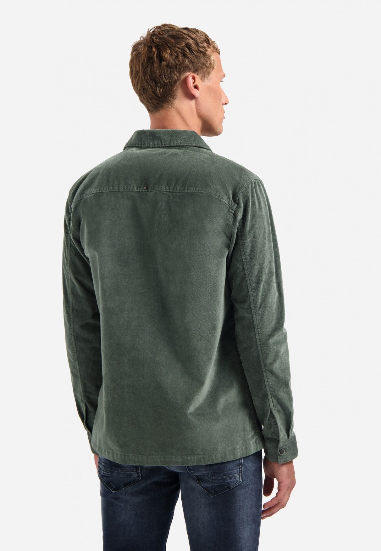 NO EXCESS Langarmhemd No Excess Samt-Overshirt mit Knöpfen Overshirt Button günstig online kaufen