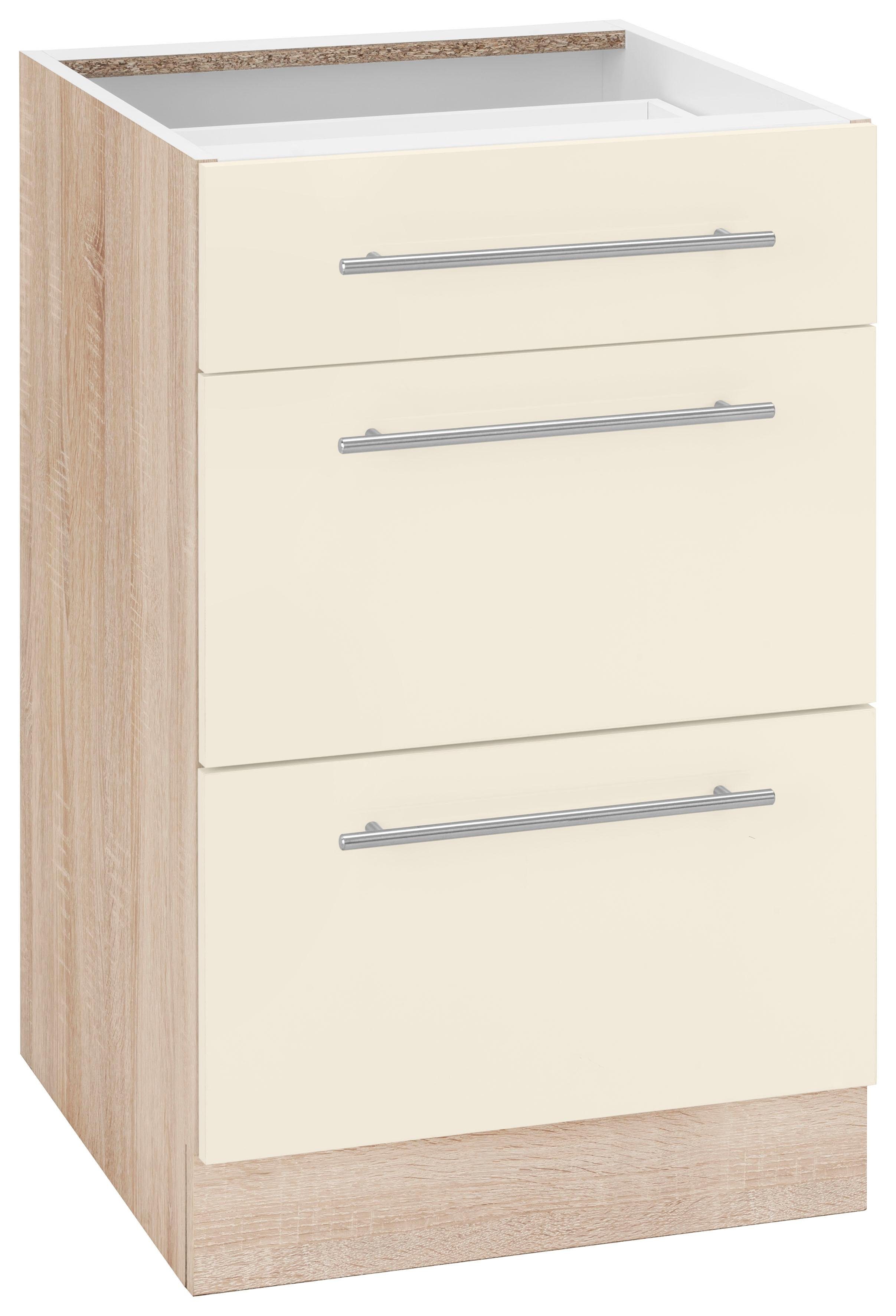 wiho Küchen Unterschrank Flexi2, Breite 50 cm 1 Schubkasten, 2 Auszüge