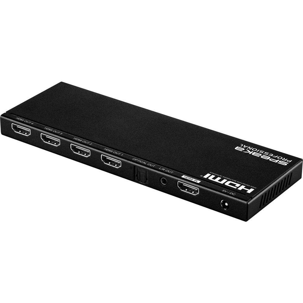 1x4 HDMI Splitter 4K @ 60 Hz mit Audio Extractor HDMI-Adapter