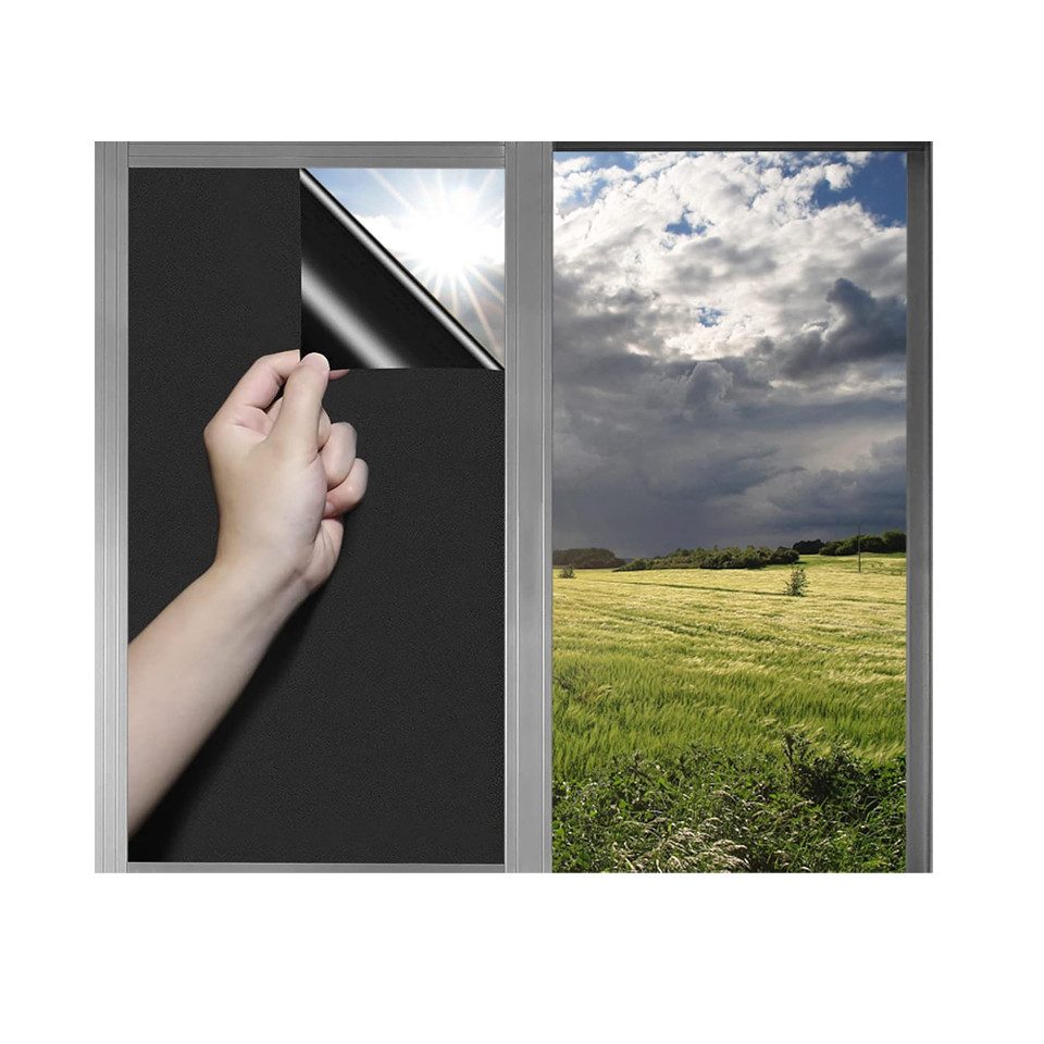 Minicloss Sonnenschutz-Fensterfolie UV-Schutz Sonnenschutzfolie Fenster innen oder außen, Spiegelfolie Fenster Sichtschutz Selbstklebend Fensterfolie