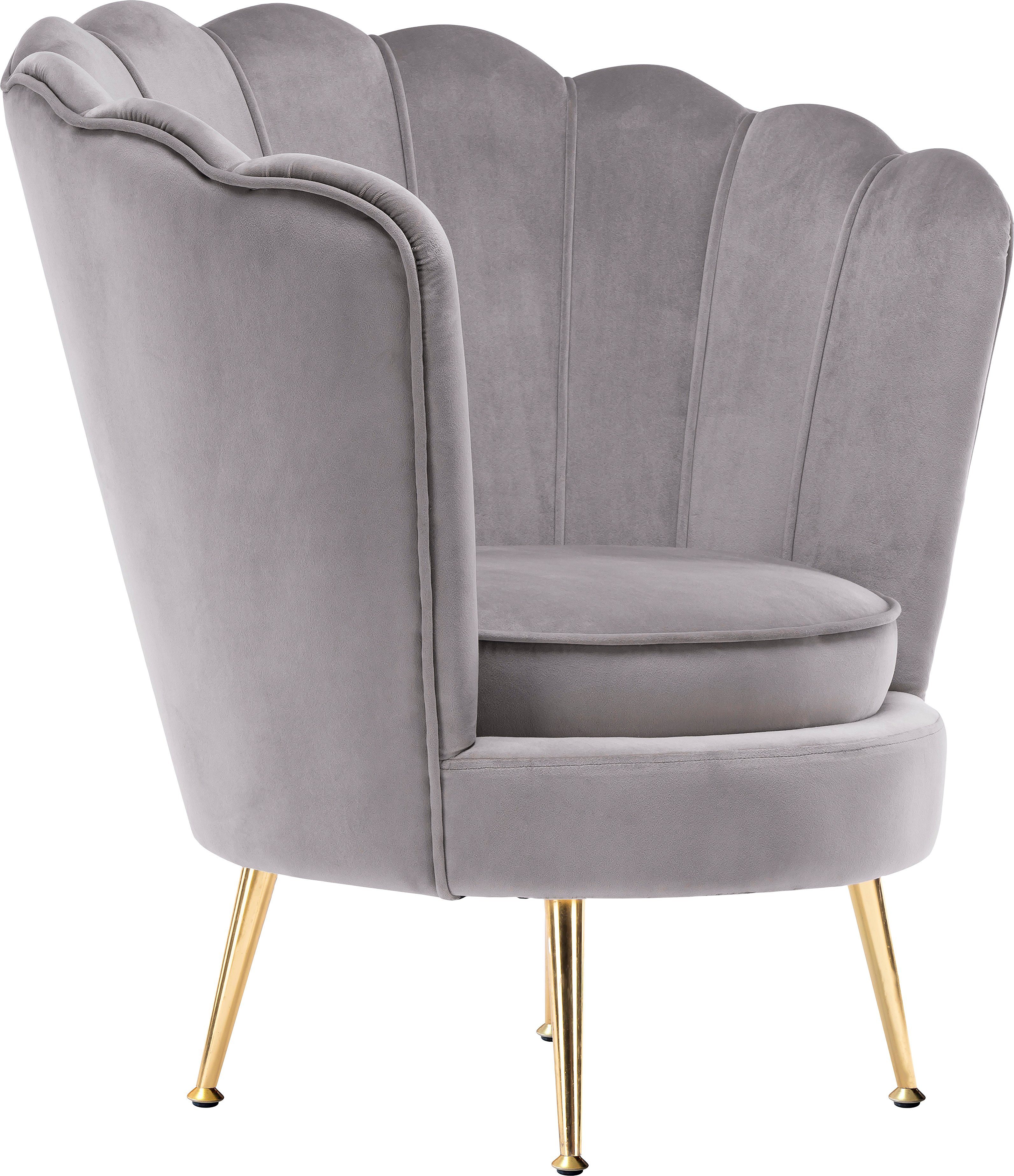 Kayoom Sessel Sofa Barbara 125, hochwertiger Velvet-Stoff mit samtweicher Haptik (1-St), Angesagtes 1-Sitzer-Sofa, Mini Sofa, Möbelfüße höhenverstellbar