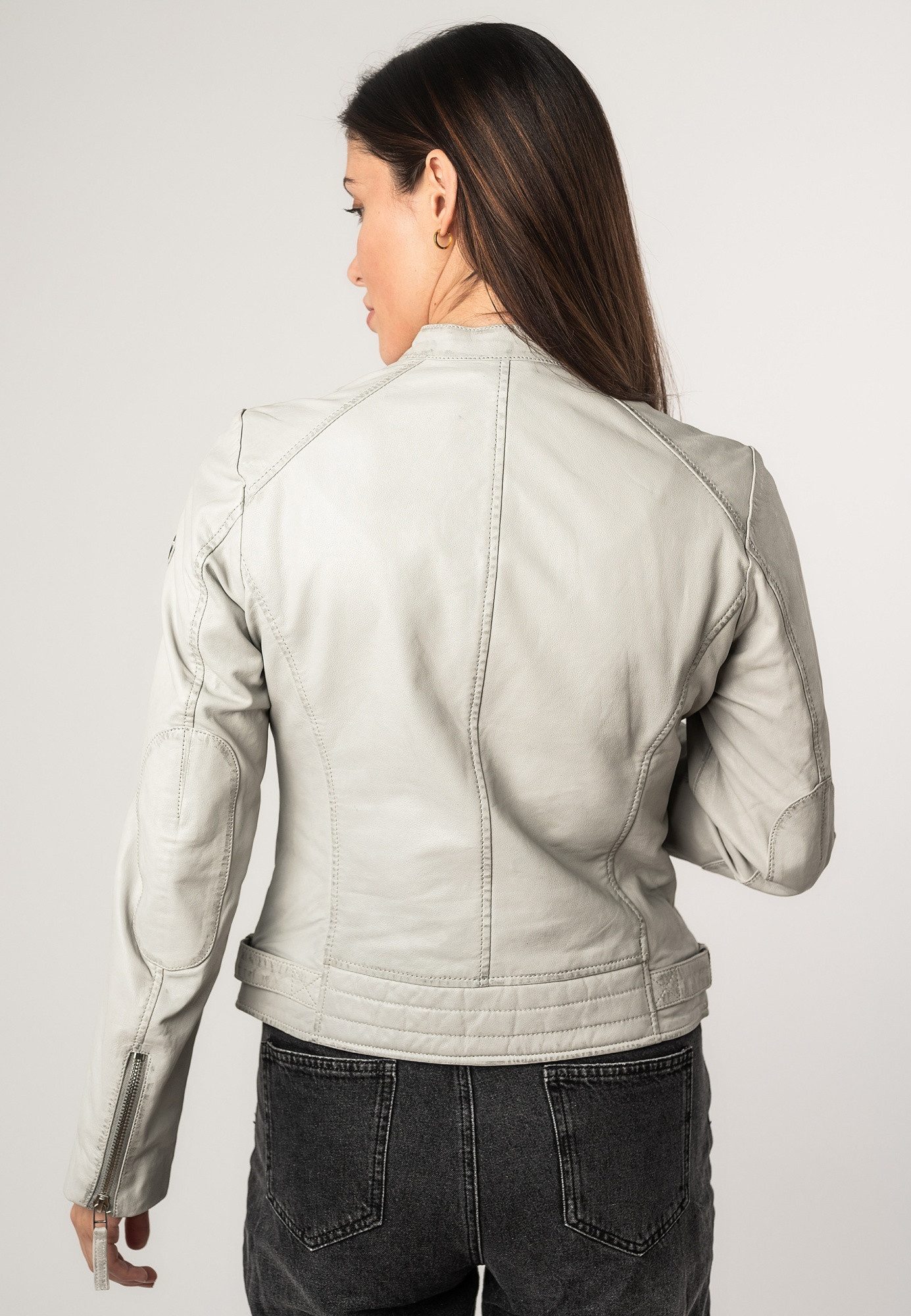 Mauritius Lederjacke MWFilla Mauritius - Damen Lederjacke Lammnappa silver grey