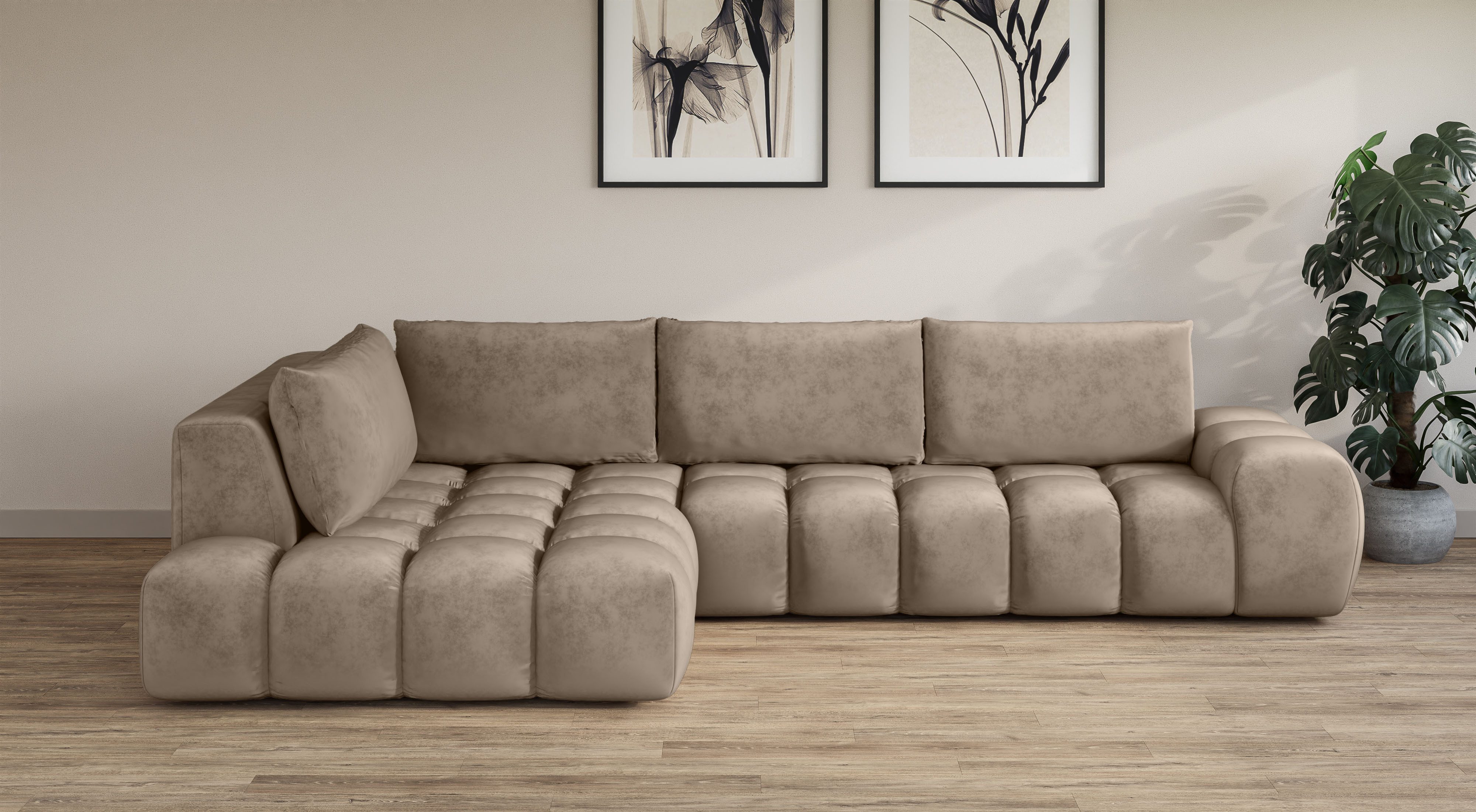 OTTO home Ecksofa "AZITA Designsofa, elegant und bequem L-Form, Bubble-Opti günstig online kaufen
