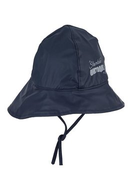 Sterntaler® Beanie Regenhut uni (1-St., Regenmütze Kinder Unifarben Wind- und wasserdicht) Schirmmütze mit Nackenschutz und Bindeband