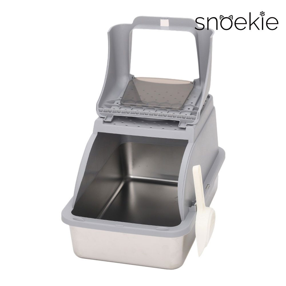 SNOEKIE Tiertransportbox Snoekie Geschlossene Katzen-Toilette aus Edelstahl