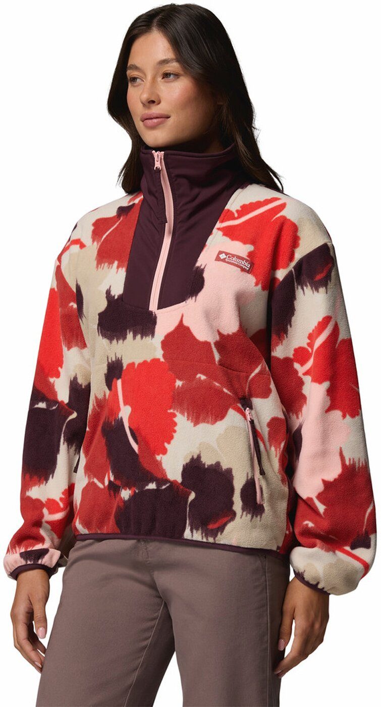 Columbia Rollkragenpullover Sequoia Grove Printed Half Zip WASHED RED, IKATBLOOM