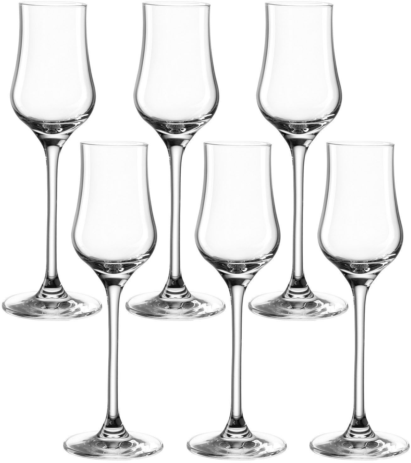 LEONARDO Grappaglas CIAO+, 6-tlg., Kristallglas, 85 ml, 6-teilig
