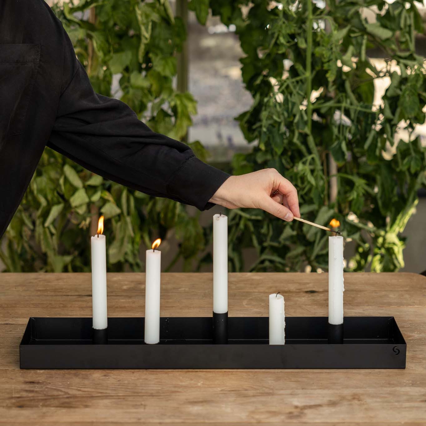 Storefactory Kerzenhalter Tablett Sund eckig mit günstig online kaufen