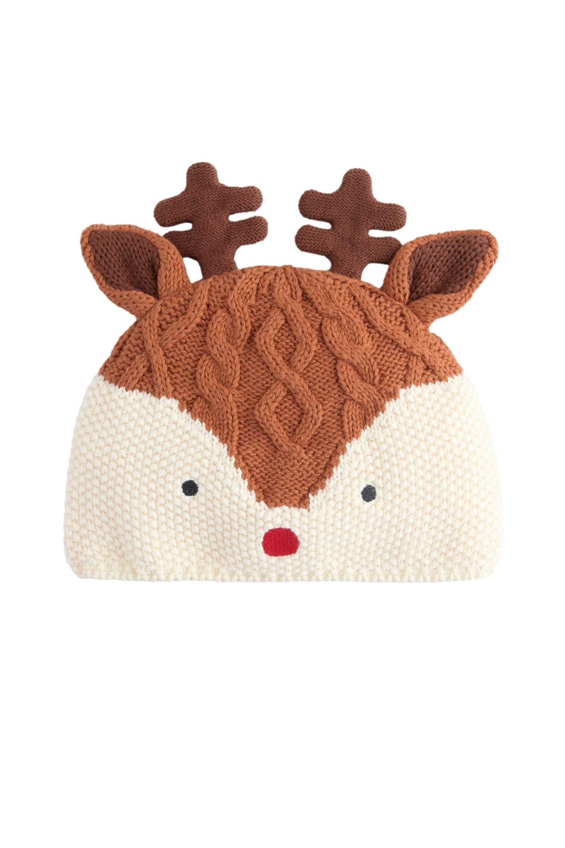 Next Strickmütze Baby Strickhut, Weihnachten (1-St)