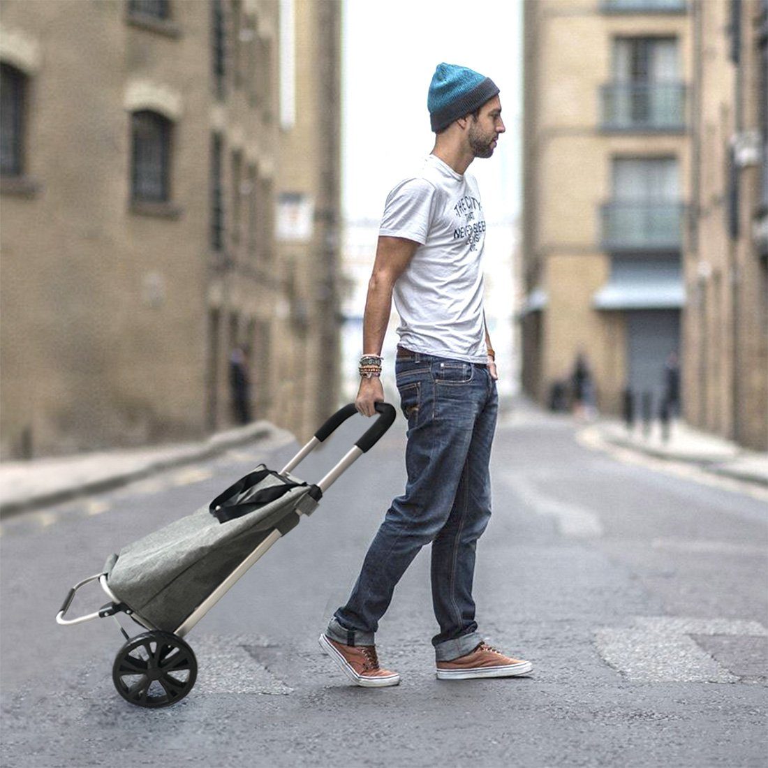 ADOB Einkaufstrolley Deluxe Grau, 60 l, günstig online kaufen