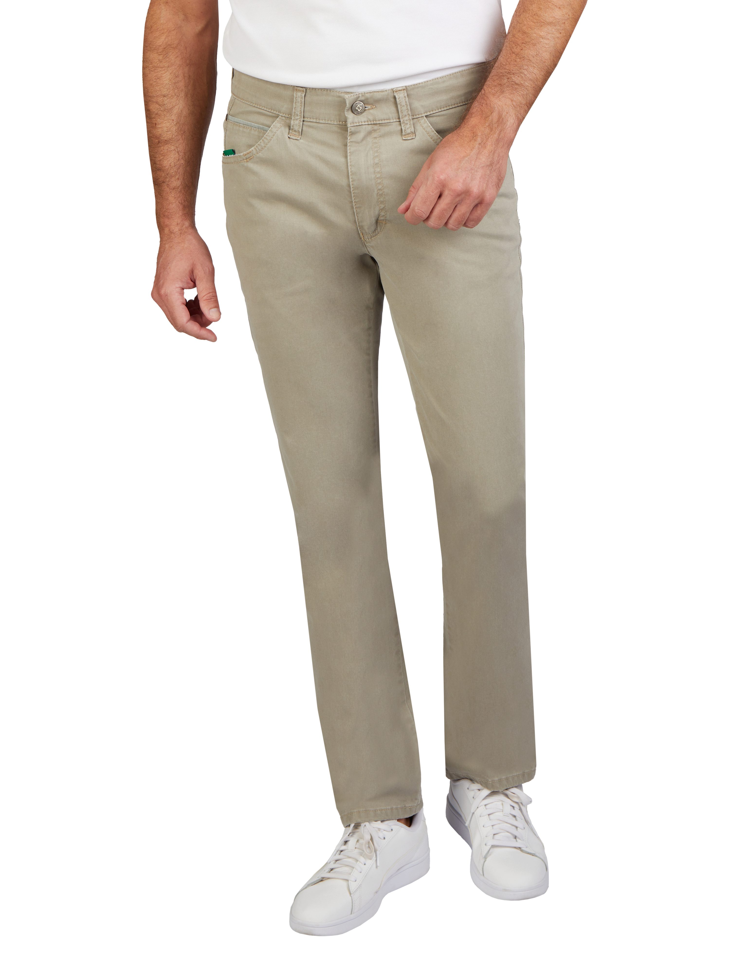Club of Comfort 5-Pocket-Hose 5-Pocket Baumwolle HENRY 7901 - grau-beige - Herrenhose - 33/32 Bequeme 6-Pocket, elastischer Doppelstoffbund und Mobile Pocket	High S